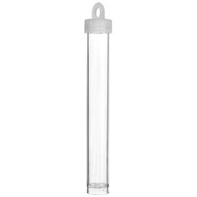 Vial - Slim Plastic w/White Alabaster Cap (22g)